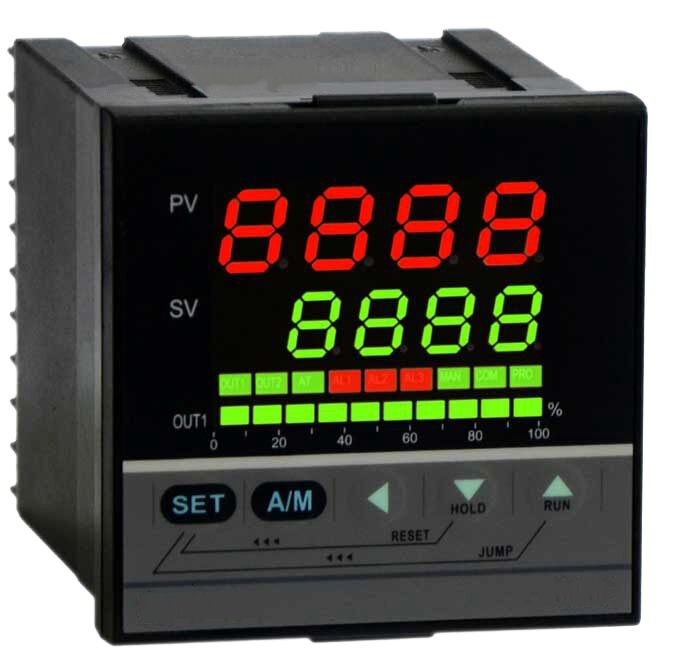 FCP-M-V-1-G-2, PID Pattern Controller, 72x72mm, 100-240VAC, SSR output, 1 Alarm, 8 steps (segments), 4 patterns (programs), Interlinkable FCP-M-V-1-G-2, PID Pattern Controller, 72x72mm, 100-240VAC, SSR output, 1 Alarm, 8 steps (segments), 4 patterns (programs), Interlinkable